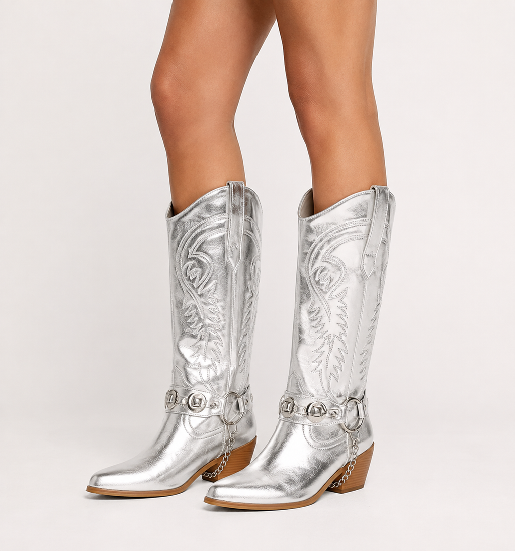 Cowboy boots Silver