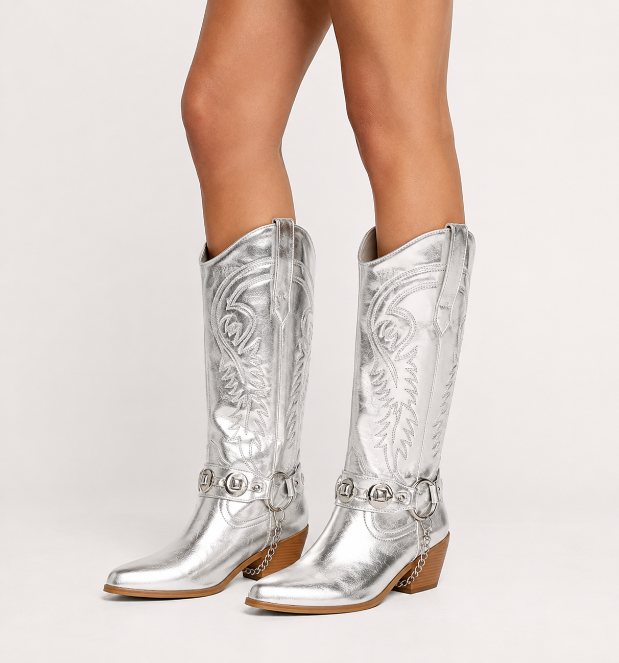 Cowboy boots Silver